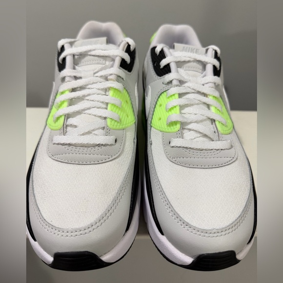 NIKE WOMENS AIR MAX 90 LV8 SNEAKERS-Photon Dust/White-Lime-Black-SIZE 8.5 - Picture 6 of 17